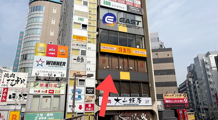 JR五反田駅から五反田院へのアクセスマップ